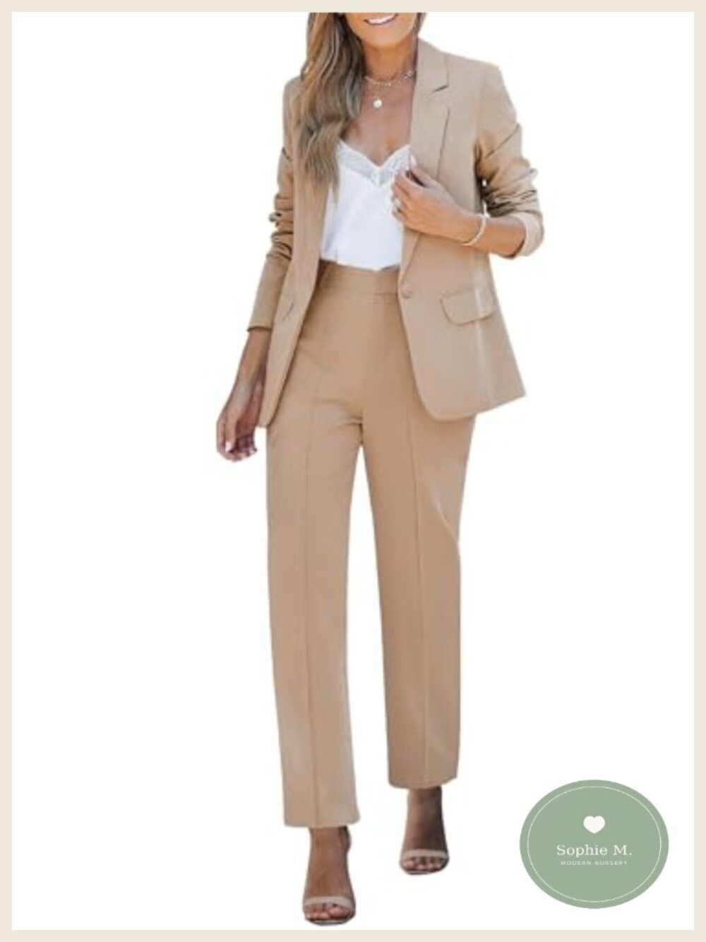Women's Two Piece Pantsuit Set Blazer Business Casual Office Wear
